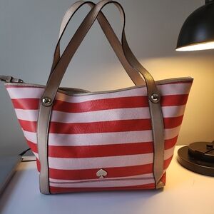 Kate Spade Bag Stanley Cobblestone Park Tote Handbag Stripe Multi